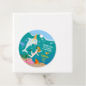 海のイルカと女の子の誕生日パーティーの下 フェイバータグ (インサイチュ)