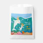 海のイルカと女の子の誕生日パーティーの下 フェイバーバッグ (正面)