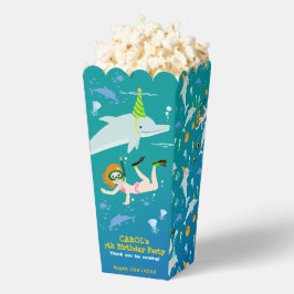 海のイルカと女の子の誕生日パーティーの下 フェイバーボックス