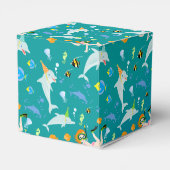 海のイルカと女の子の誕生日パーティーの下 フェイバーボックス (裏面サイド)