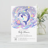 海のイルカの赤ちゃんシャワーの下で 招待状 (スタンド正面)