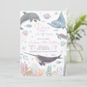 海のイルカ誕生日の下の5つに潜る 招待状 (スタンド正面)