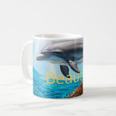 海のイルカ コーヒーマグカップ (正面左)