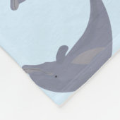 海のイルカ フリースブランケット (角)