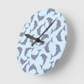 海のイルカ ラウンド壁時計 (傾斜)