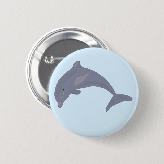 海のイルカ 缶バッジ (正面&裏面)