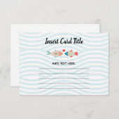 海のインサートカード2の魚を2つ減らす エンクロージャーカード (正面/裏面)