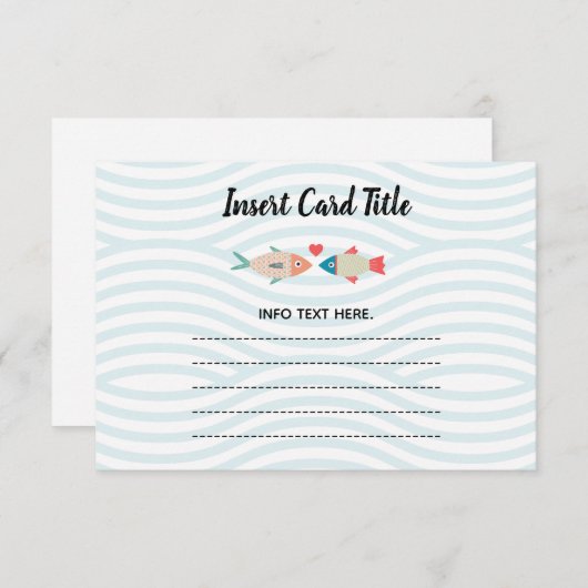 海のインサートカード2の魚を2つ減らす エンクロージャーカード (正面/裏面)