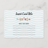 海のインサートカード2の魚を2つ減らす エンクロージャーカード (正面)