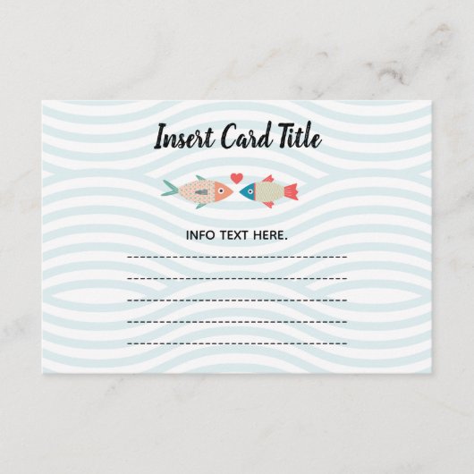 海のインサートカード2の魚を2つ減らす エンクロージャーカード (正面)