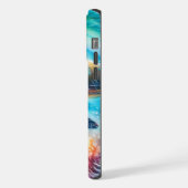 海のウミガメの下で iPhoneケース (左側面)
