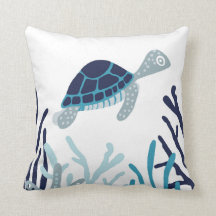 海のウミガメの下