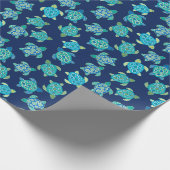 海のウミガメ ラッピングペーパー (角)