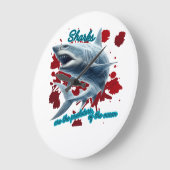 海のエイペックスハンター ラージ壁時計 (傾斜)