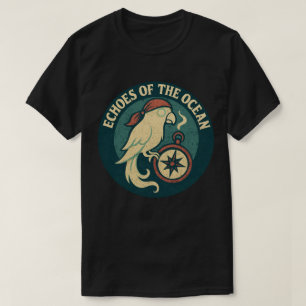 海のエコー 海賊オウム Tシャツ