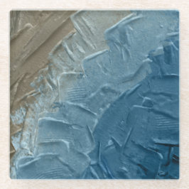 海のエッジ:デジタル絵を描の静謐 ガラスコースター