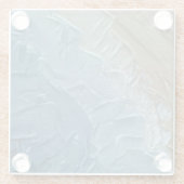 海のエッジ：デジタル絵を描の静謐 ガラスコースター (裏面)
