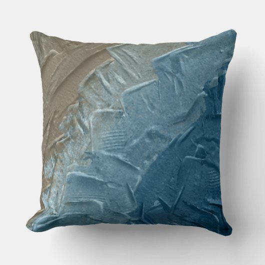 海のエッジ：デジタル絵を描の静謐 クッション (正面)