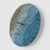 海のエッジ:デジタル絵を描の静謐 ラージ壁時計 (傾斜)