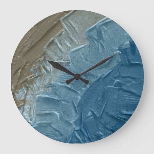 海のエッジ:デジタル絵を描の静謐 ラージ壁時計 (正面)