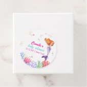 海のエレガント下で人魚の珊瑚の赤ちゃんシャワー フェイバータグ (インサイチュ)