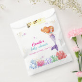 海のエレガント下で人魚の珊瑚の赤ちゃんシャワー フェイバーバッグ (封をした状態)