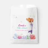 海のエレガント下で人魚の珊瑚の赤ちゃんシャワー フェイバーバッグ (正面)