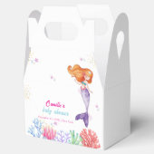 海のエレガント下で人魚の珊瑚の赤ちゃんシャワー フェイバーボックス (オープン)