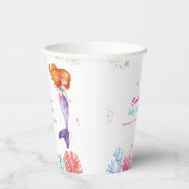 海のエレガント下で人魚の珊瑚の赤ちゃんシャワー 紙コップ (右)