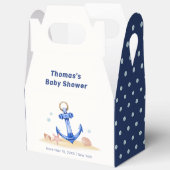 海のエレガント下で航海のいかり男の子のシャワー フェイバーボックス (見開き)