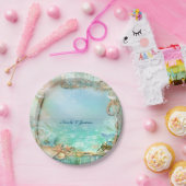 海のエレガント下で魅了されたビーチプレート ペーパープレート (パーティー)