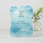 海のエレガント下のスクリプト日付の水の色を保存 (スタンド正面)