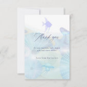 海のエレガント海をテーマにした男の子のシャワー サンキューカード (正面)