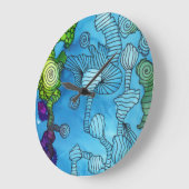 海のオデュッセイアの円形の時計 ラージ壁時計 (傾斜)