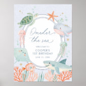 海のオネーダー 海洋 1歳の誕生日 ポスター (正面)