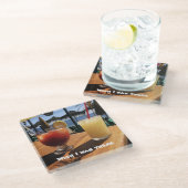 海のカクテル ガラスコースター (アングル)