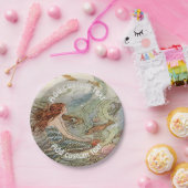 海のカスタムなパーティーの下のヴィンテージの人魚ドーバー ペーパープレート (パーティー)