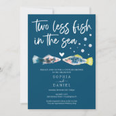 海のカップルでシャワーを浴びる魚が2匹少ない 招待状 (正面)