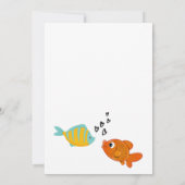 海のカップルで2匹の魚がシャワー招待状 招待状 (裏面)