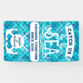 海のカップルのクルーズドアで我々をキャッチ 横断幕 (横)