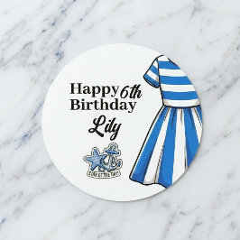 海のカバナセーラーの誕生日 ラウンドシール