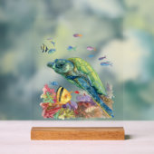 海のカメと魚たち アクリルサイン (ニュートラル)