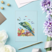 海のカメと魚たち アクリル招待状 (インサイチュ (ウェディング))
