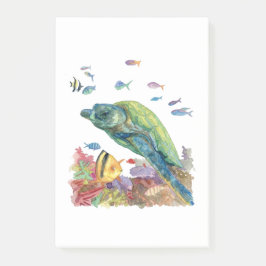海のカメと魚たち  ポストイット