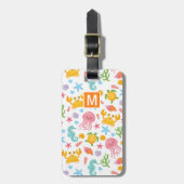 海のカラフル子供の下で荷物タグ ラゲッジタグ (正面縦)