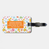 海のカラフル子供の下で荷物タグ ラゲッジタグ (裏面横)