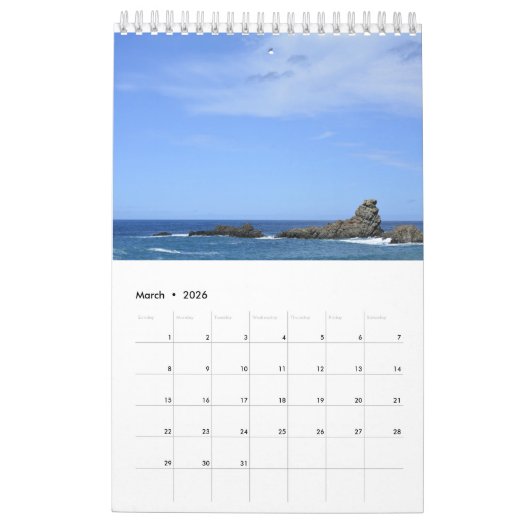 海のカレンダーの写真 カレンダー (3月 2026)