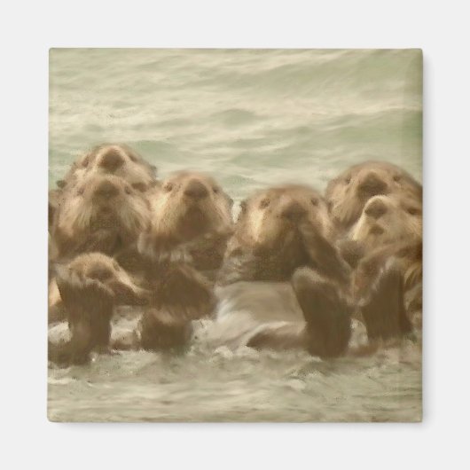 海のカワウソ マグネット (正面)