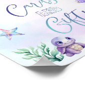 海のカードとギフトの下の人魚 ポスター (角)