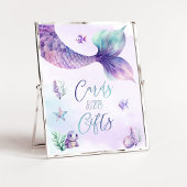 海のカードとギフトの下の人魚 ポスター